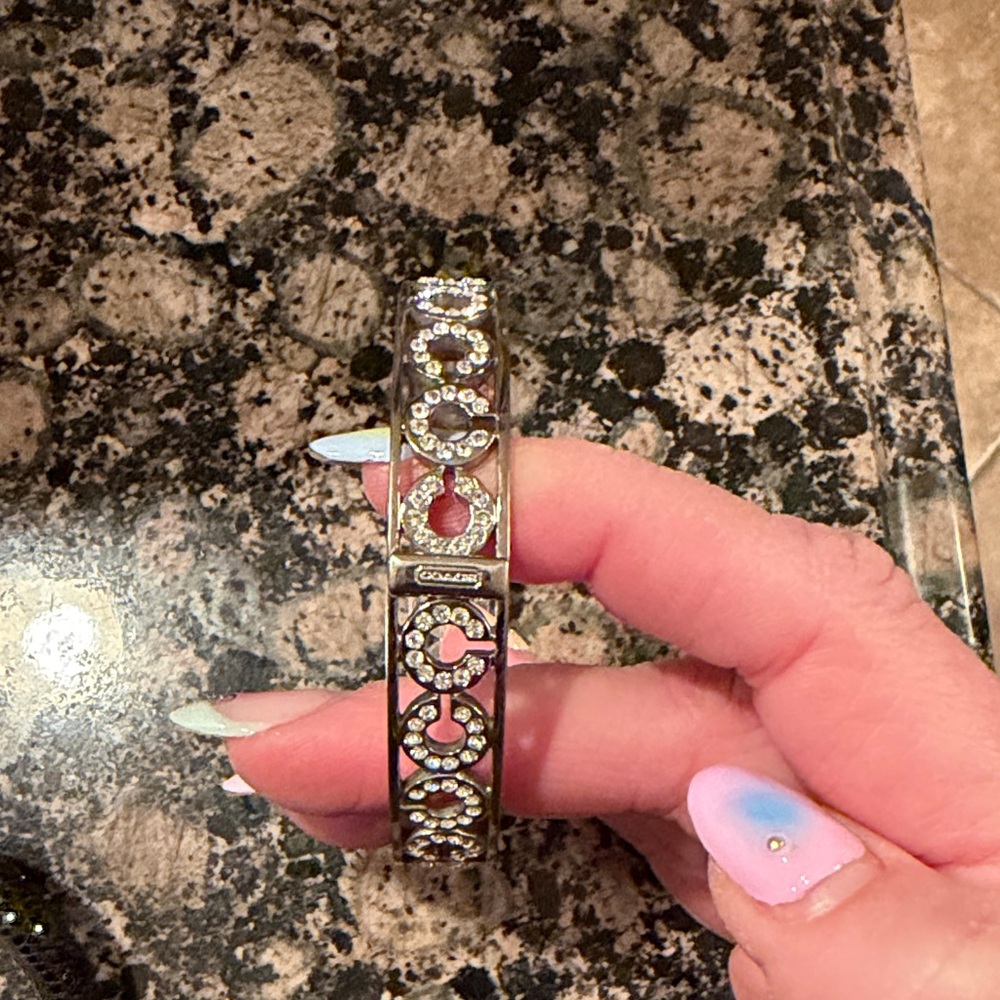 Coach Silver Bracelet with Crystal Details